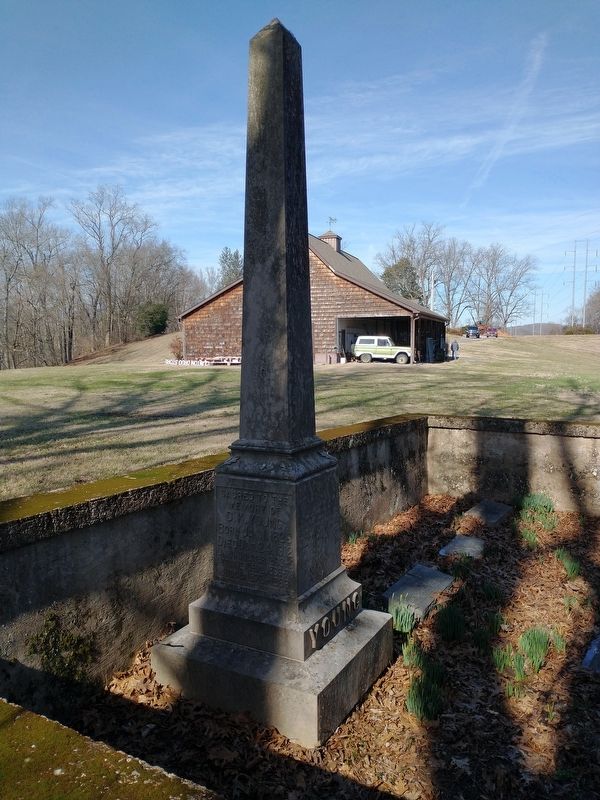 Gravestone of David King Young and Elizabeth Woodson Young - Young-Cummings Cemetery image. Click for full size.