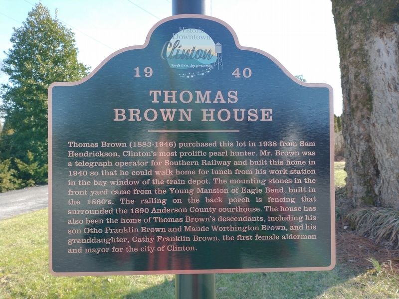Thomas Brown House Marker image. Click for full size.