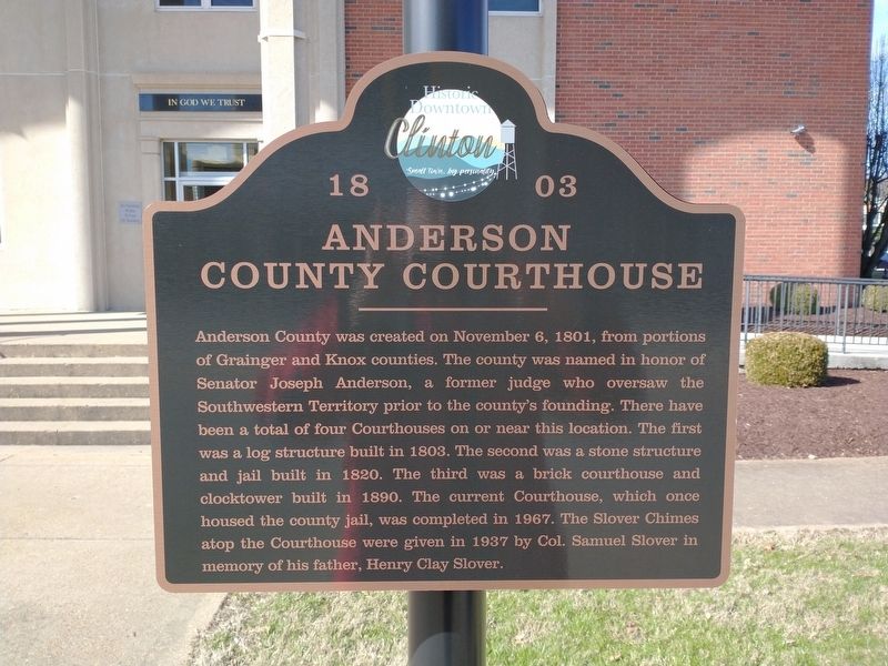 Anderson County Courthouse Marker image. Click for full size.