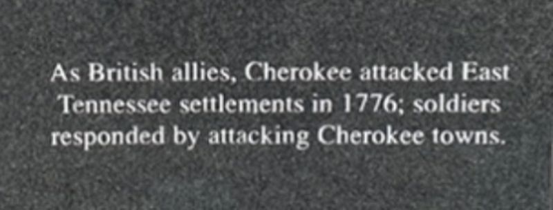 Attacks in the East Tennessee settlements Marker image. Click for full size.