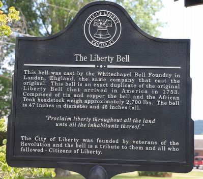 The Liberty Bell Marker, Side One image. Click for full size.