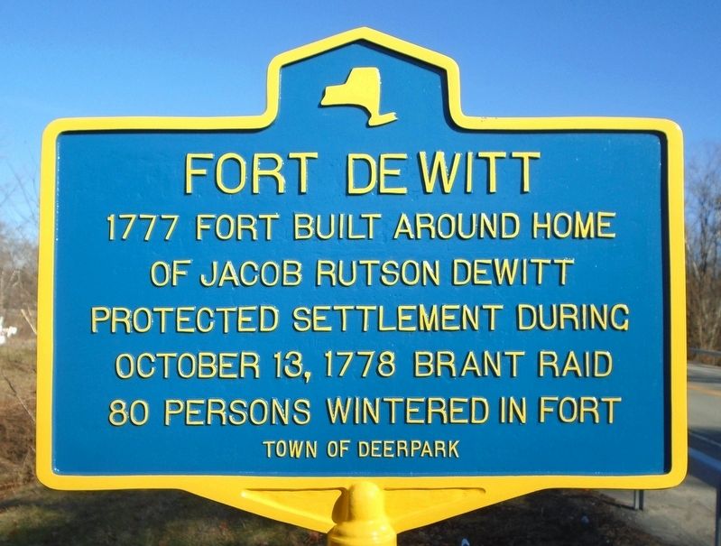 Fort Dewitt Marker image. Click for full size.