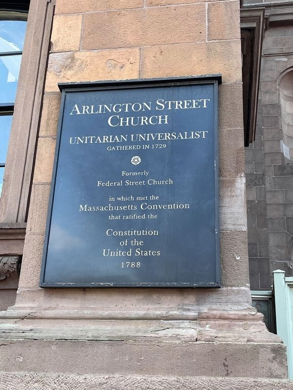 Arlington Street Church Marker image. Click for full size.