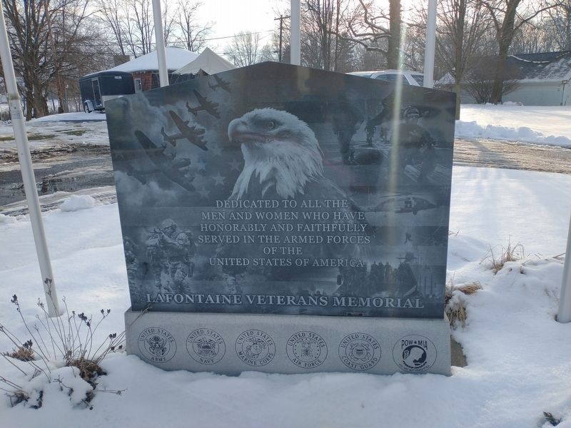 La Fontaine Veterans Memorial Marker image. Click for full size.