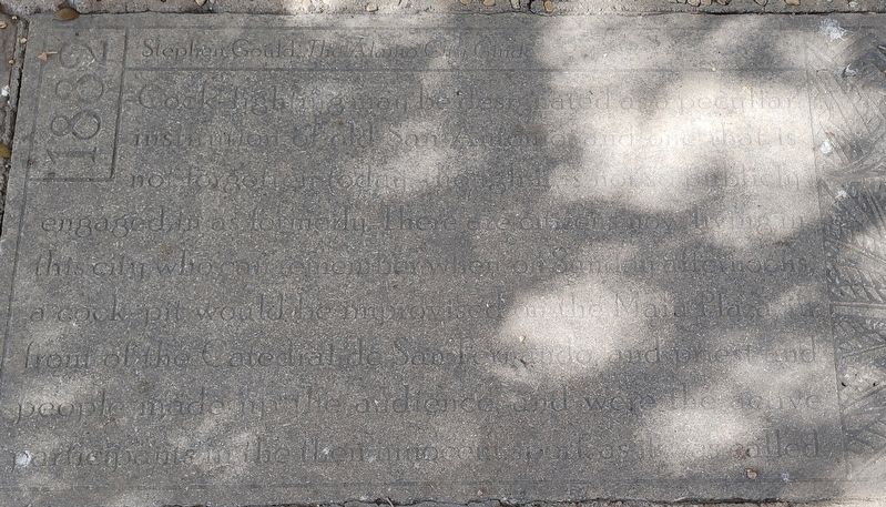 Closeup of the Cock Fighting text on the Marker image. Click for full size.