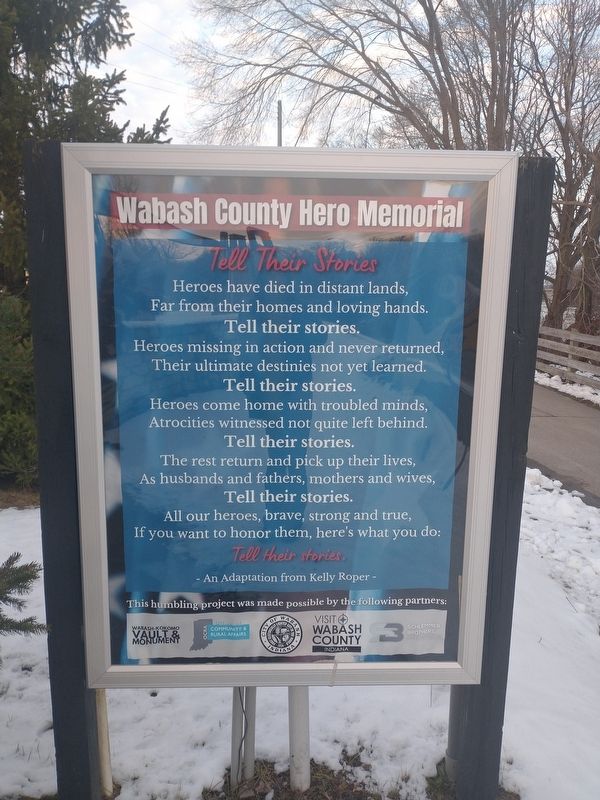 Wabash County Hero Memorial. Click for full size. Wabash County Hero Memorial image. Click for full size.