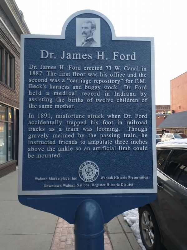 Dr. James H. Ford / New Flour Exchange side of marker image. Click for full size.