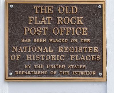 The old Flat Rock Post Office Marker image. Click for full size.