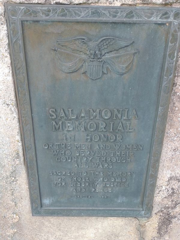 Salamonia Memorial Marker. Click for full size. Salamonia Memorial Marker image. Click for full size.