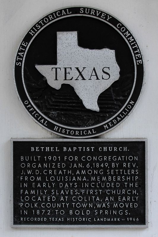 Bethel Baptist Church Marker. Click for full size. Bethel Baptist Church Marker image. Click for full size.