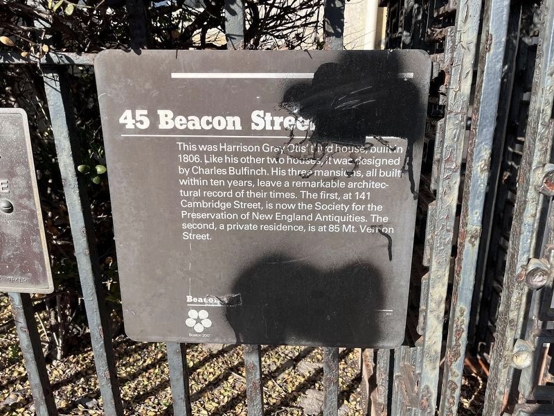 45 Beacon Street Marker. Click for full size. 45 Beacon Street Marker image. Click for full size.