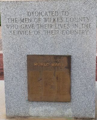 Wilkes County War Dead Memorial Marker image. Click for full size.