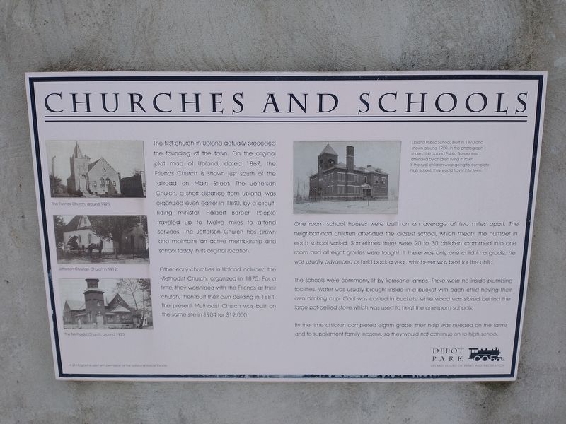 Churches and Schools Marker image. Click for full size.