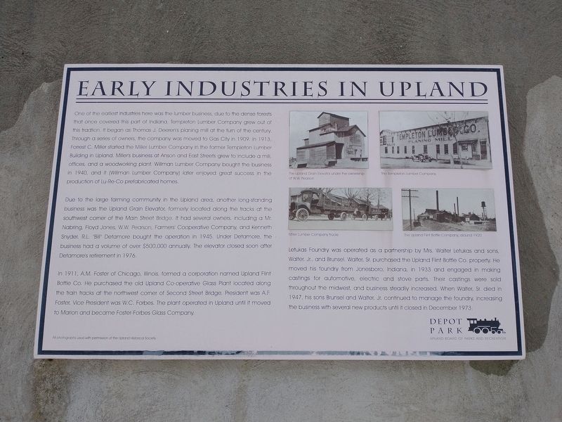 Early Industries in Upland Marker image. Click for full size.
