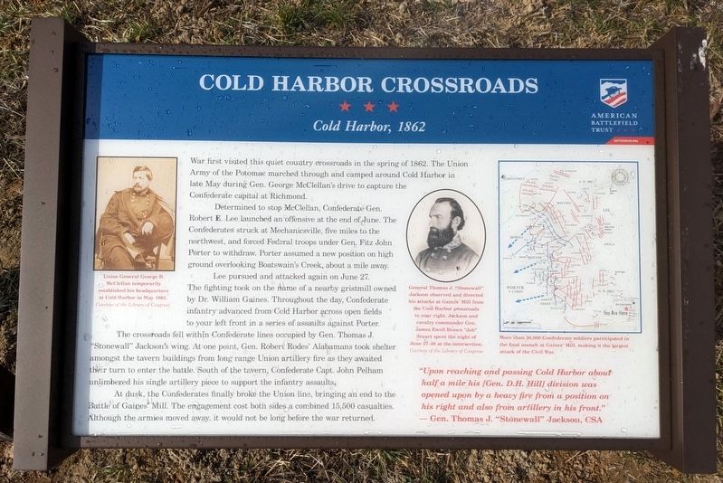 Cold Harbor Crossroads Marker image. Click for full size.
