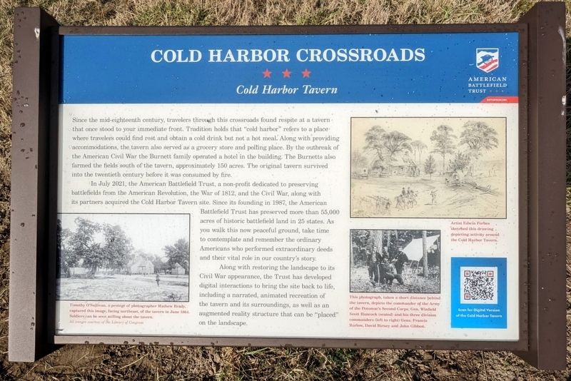 Cold Harbor Crossroads Marker image. Click for full size.