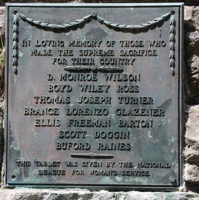 Transylvania County Supreme Sacrifice Memorial Marker. Click for full size. Transylvania County Supreme Sacrifice Memorial Marker image. Click for full size.
