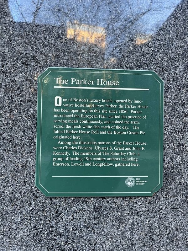The Parker House Marker image. Click for full size.