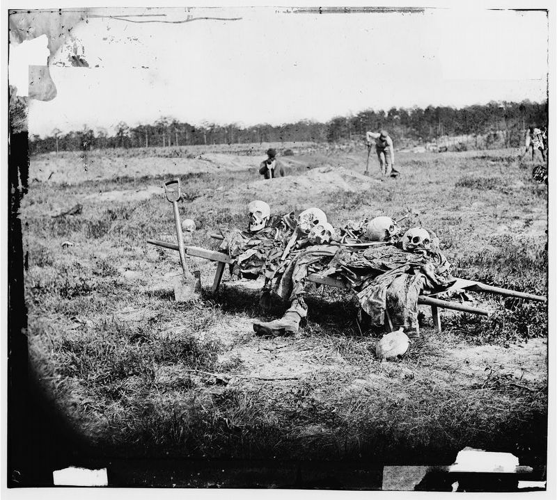 Cold Harbor, Virginia (vicinity). Collecting remains of dead on the battlefield image. Click for full size.