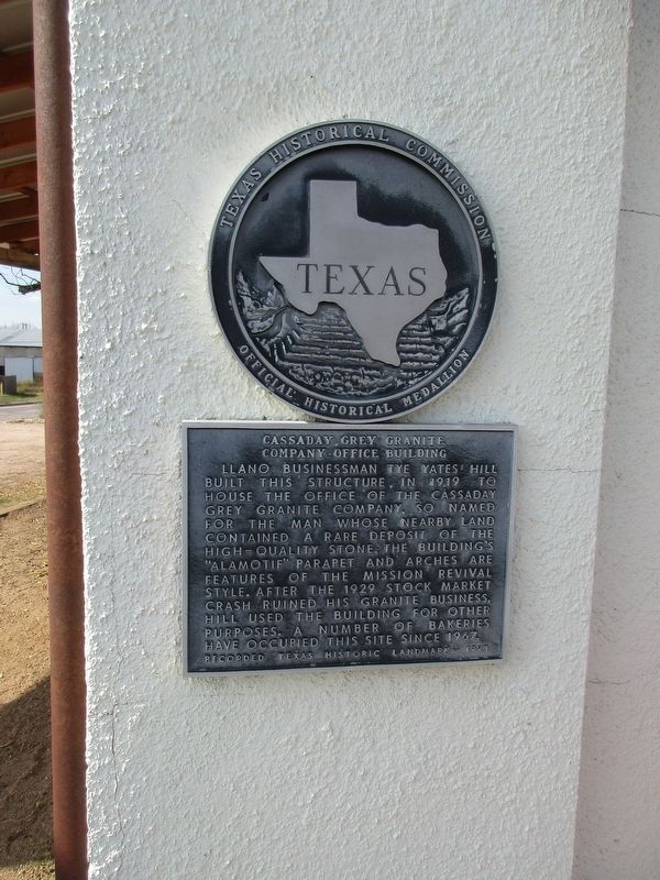 Cassaday Grey Granite Company Office Building Marker image. Click for full size.