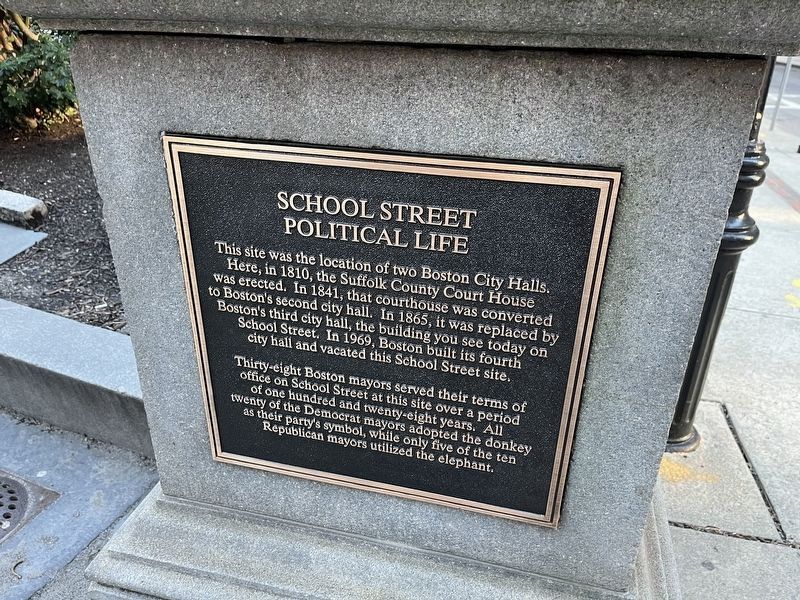 School Street Political Life Marker image. Click for full size.