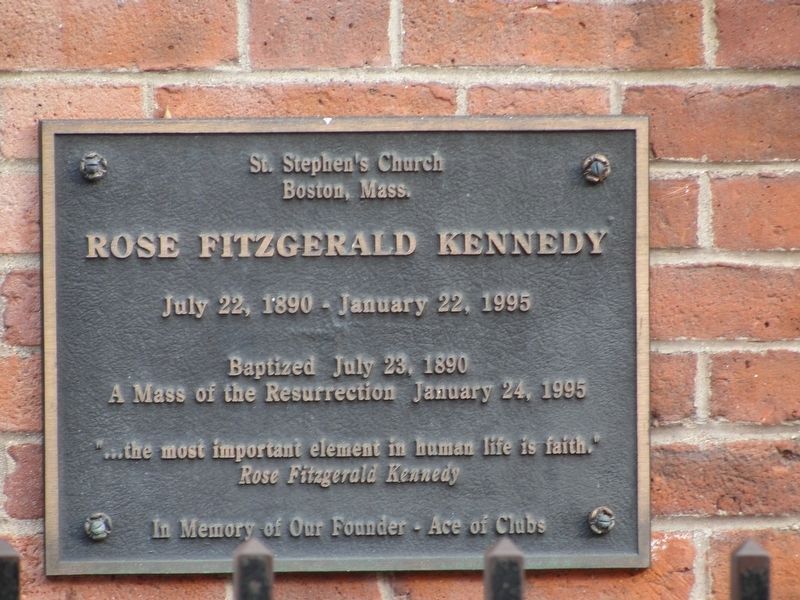 Rose Fitzgerald Kennedy Marker image. Click for full size.