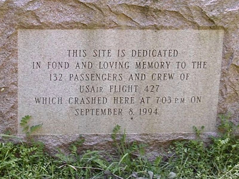 USAir Flight 427 Memorial Marker image. Click for full size.