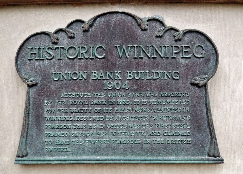 Union Bank Building Marker image. Click for full size.