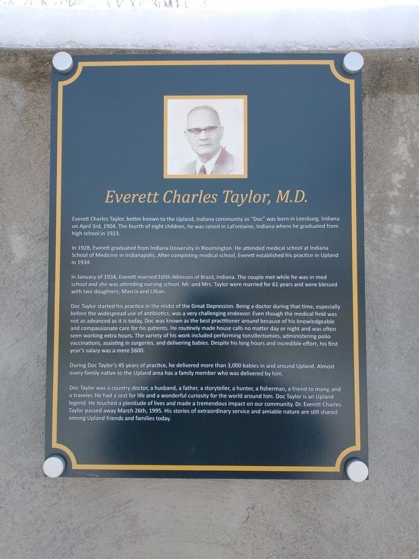 Everett Charles Taylor, M.D. Marker image. Click for full size.