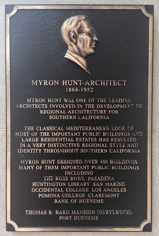 Myron Hunt Marker image. Click for full size.