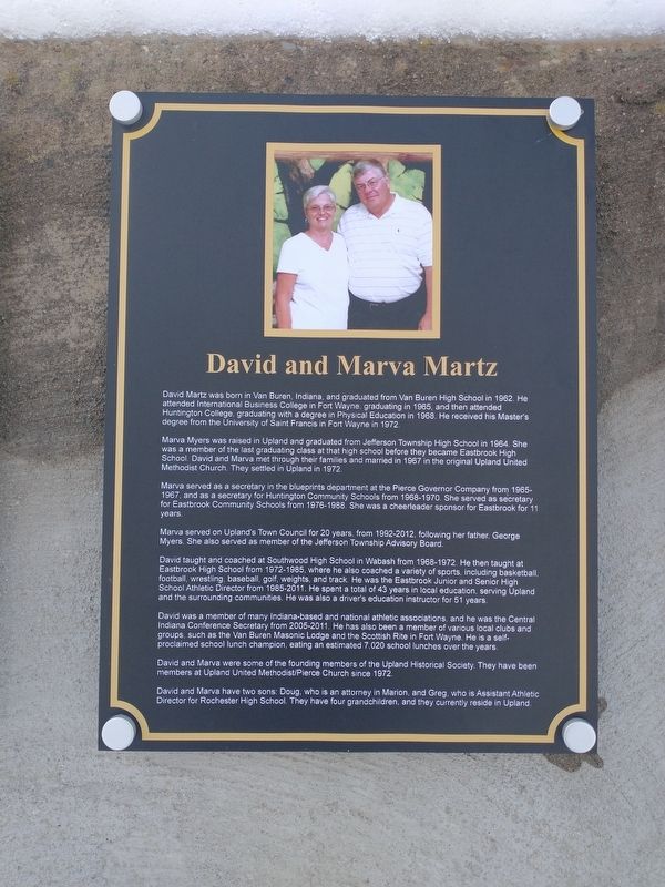 David and Marva Martz Marker image. Click for full size.