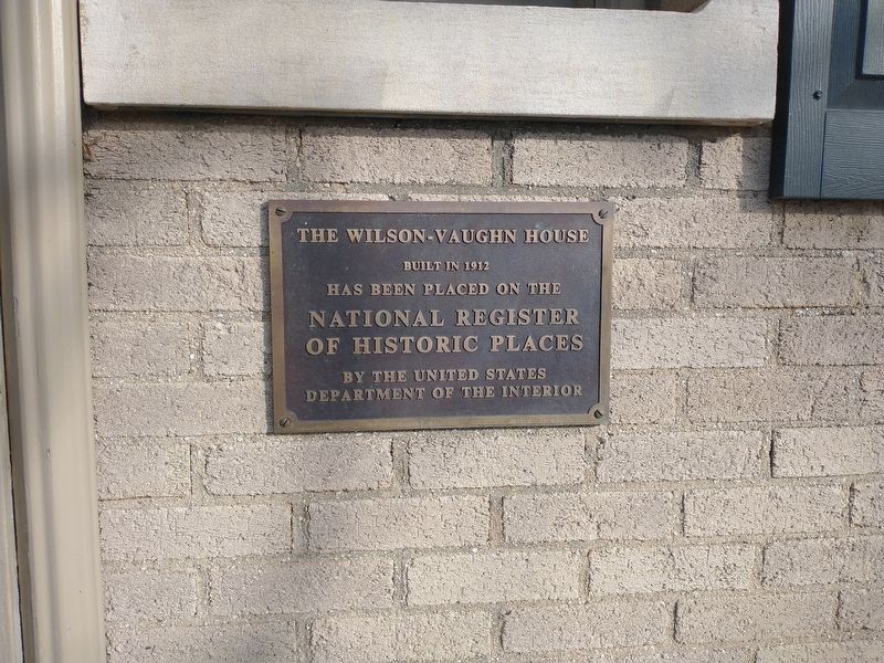 The Wilson-Vaughn House Marker image. Click for full size.