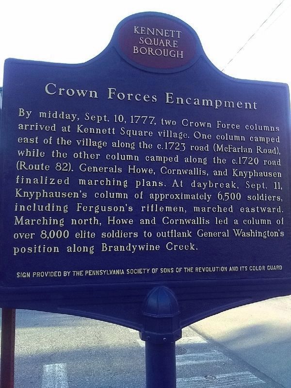 Crown Forces Encampment Marker image. Click for full size.