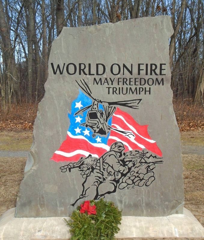 World On Fire - May Freedom Triumph Marker image. Click for full size.