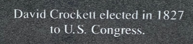 David Crockett elected to Congress Marker image. Click for full size.