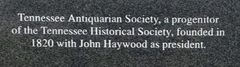 Tennessee Antiquarian Society Marker image. Click for full size.