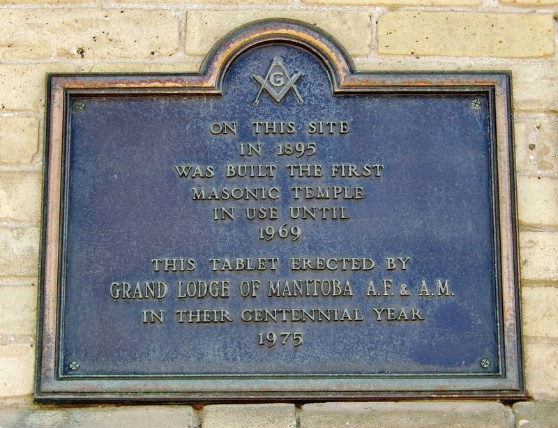 First Masonic Temple Site Marker image. Click for full size.