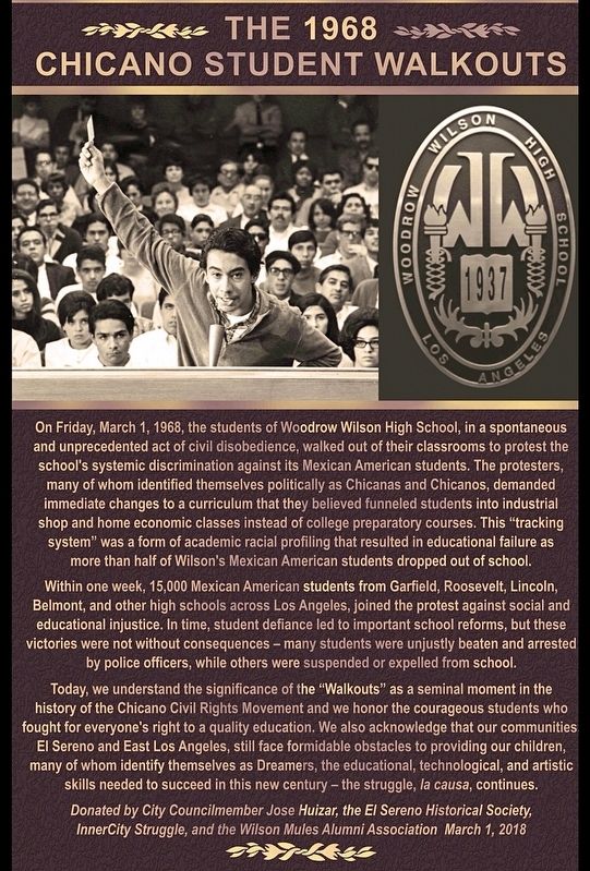Chicano Student Walkouts Marker image. Click for full size.