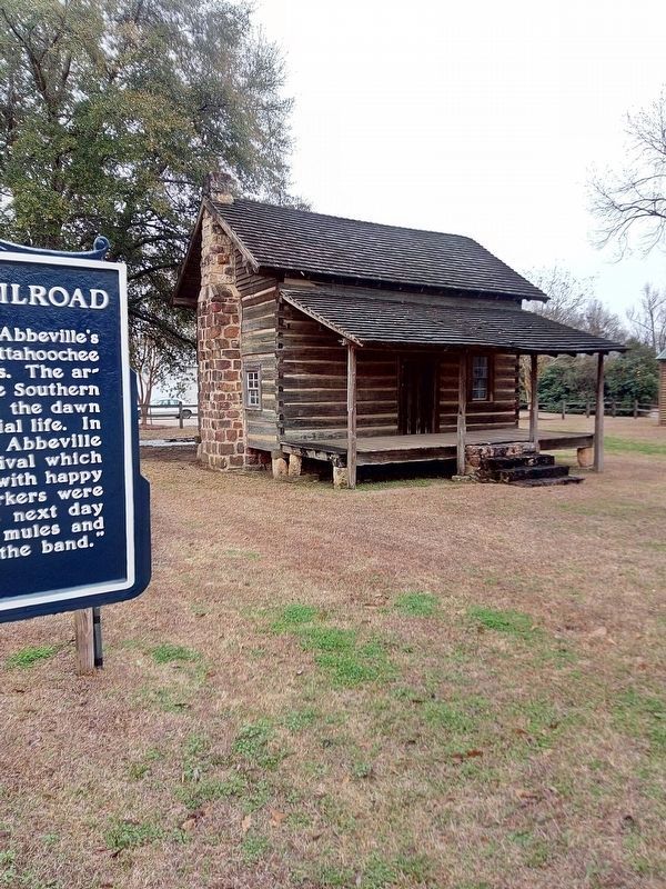 Abbeville Southern Railroad / Pelham House Marker image. Click for full size.