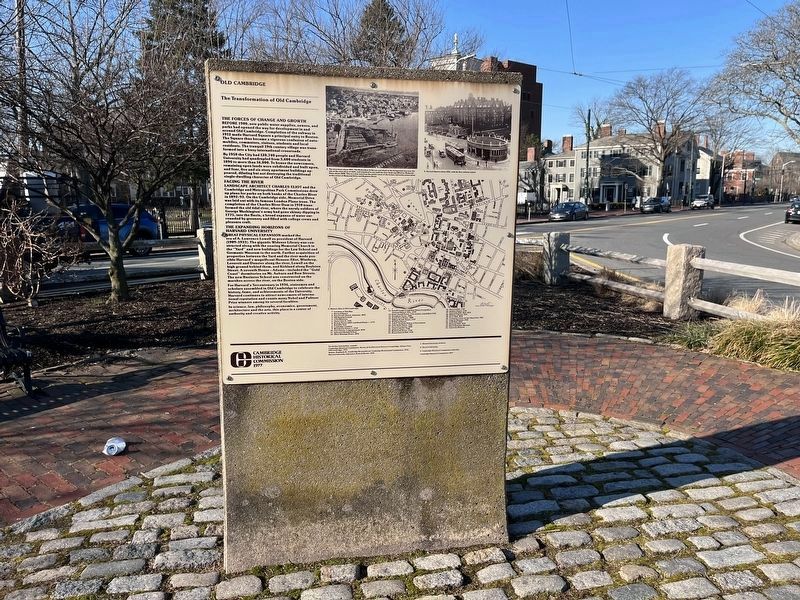Old Cambridge side of the marker. Click for full size. Old Cambridge side of the marker image. Click for full size.