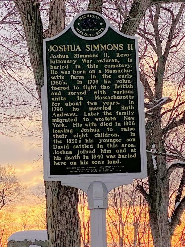 Joshua Simmons II Marker image. Click for full size.