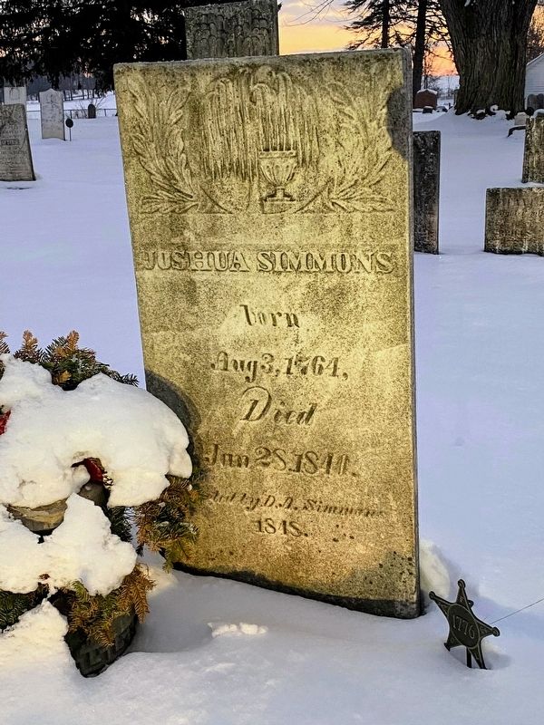 Joshua Simmons headstone image. Click for full size.