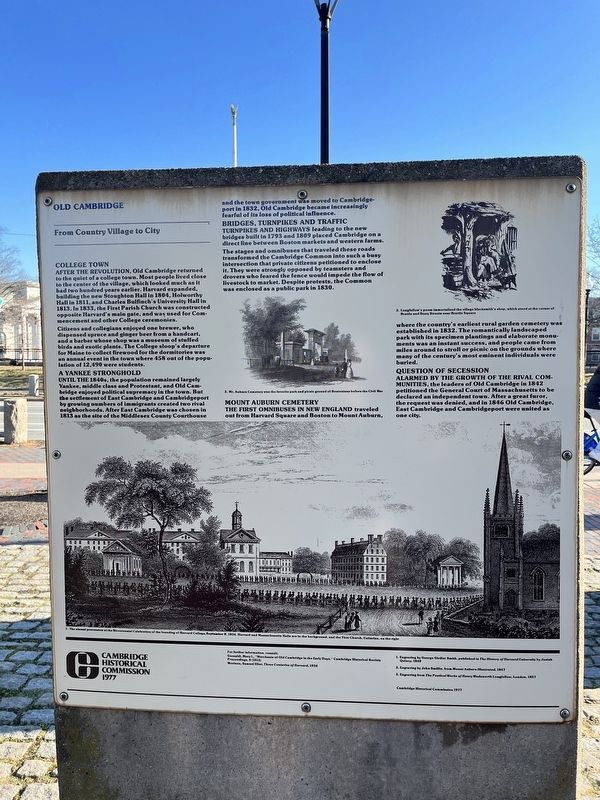 Old Cambridge Marker. Click for full size. Old Cambridge Marker image. Click for full size.