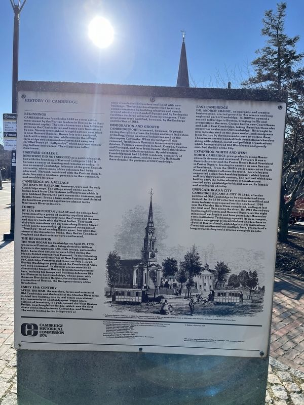 History of Cambridge Marker image. Click for full size.