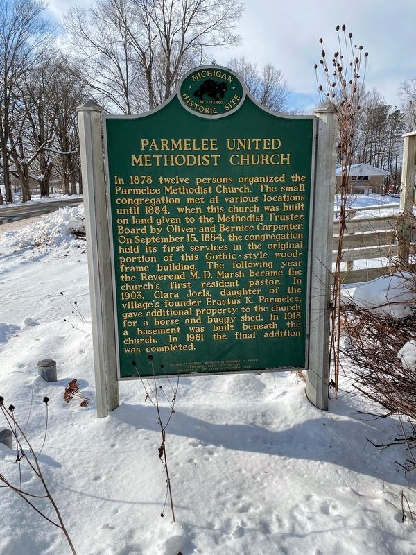 Parmelee United Methodist Church Marker image. Click for full size.