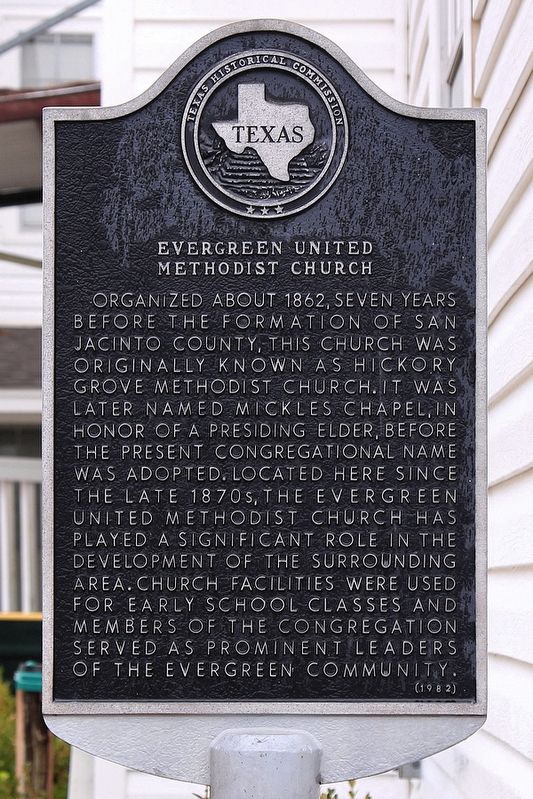 Evergreen United Methodist Church Marker image. Click for full size.