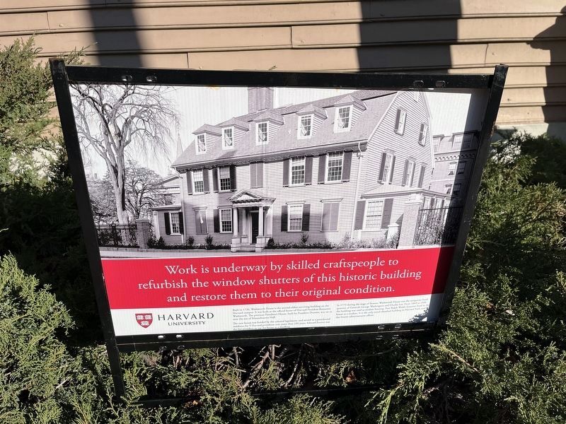 Temporary signage on the grounds of the house image. Click for full size.
