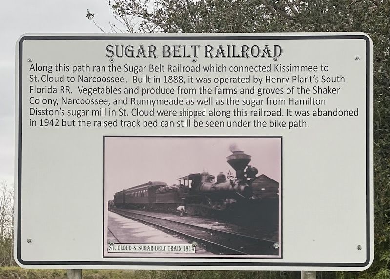 Sugar Belt Railroad Marker image. Click for full size.