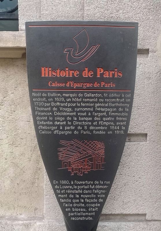 Caisse d’Epargne de Paris Marker. Click for full size. Caisse d’Epargne de Paris Marker image. Click for full size.