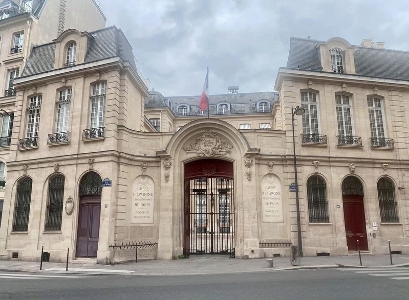 Caisse d’Epargne de Paris entrance. Click for full size. Caisse d’Epargne de Paris entrance image. Click for full size.